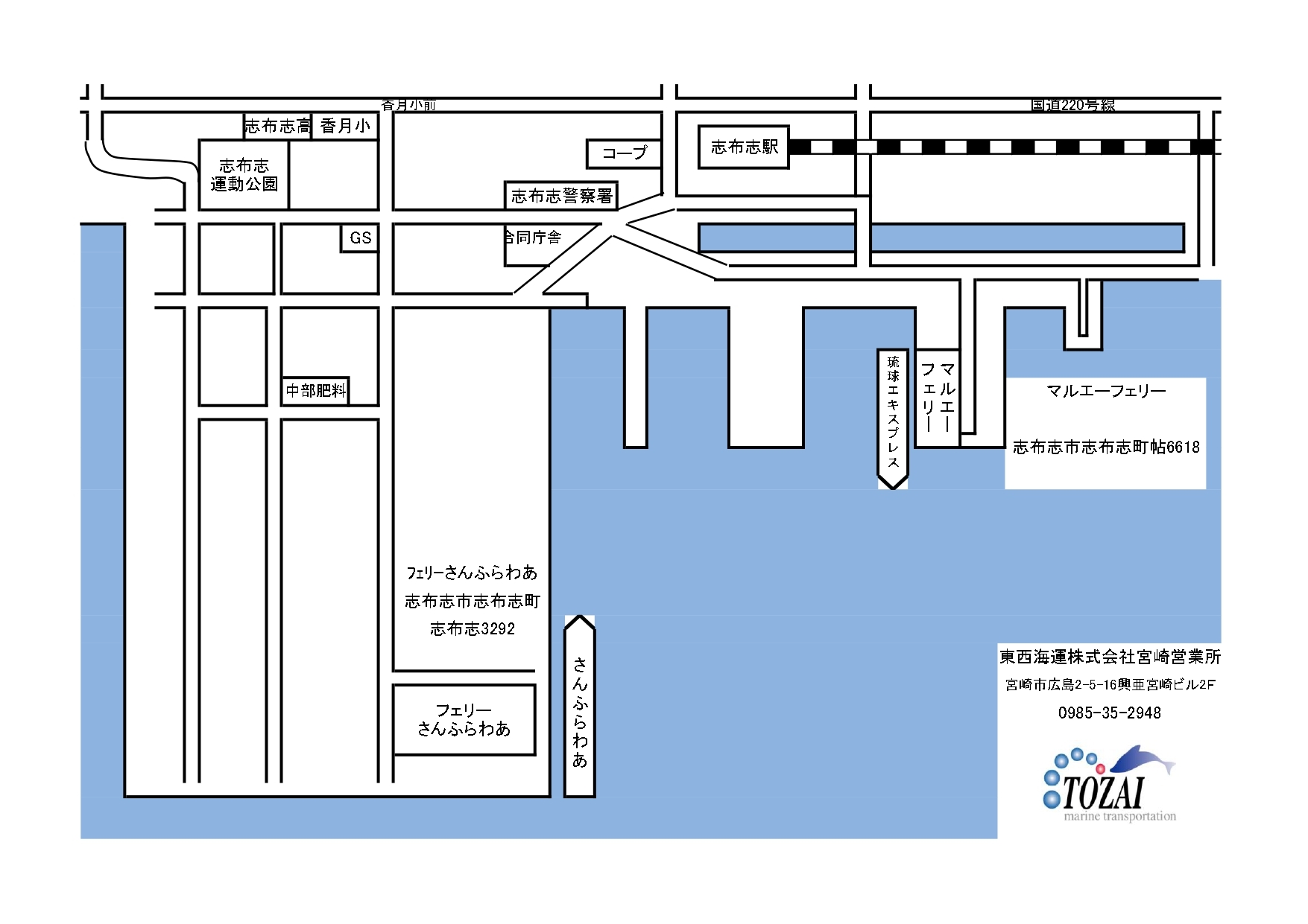 宮崎案内図