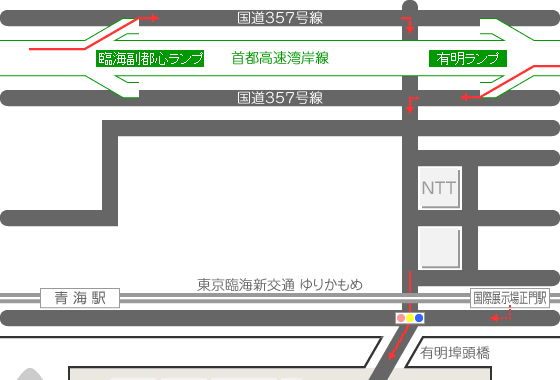 有明港案内図